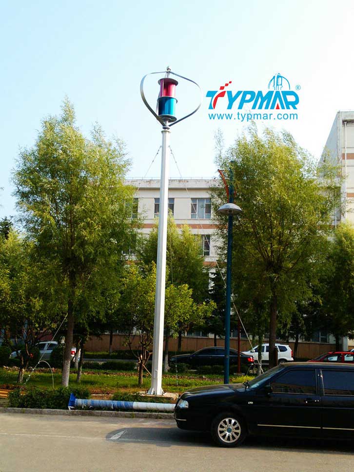 吉林長春磁懸浮風(fēng)力發(fā)電機(jī)1000W 燈桿9米